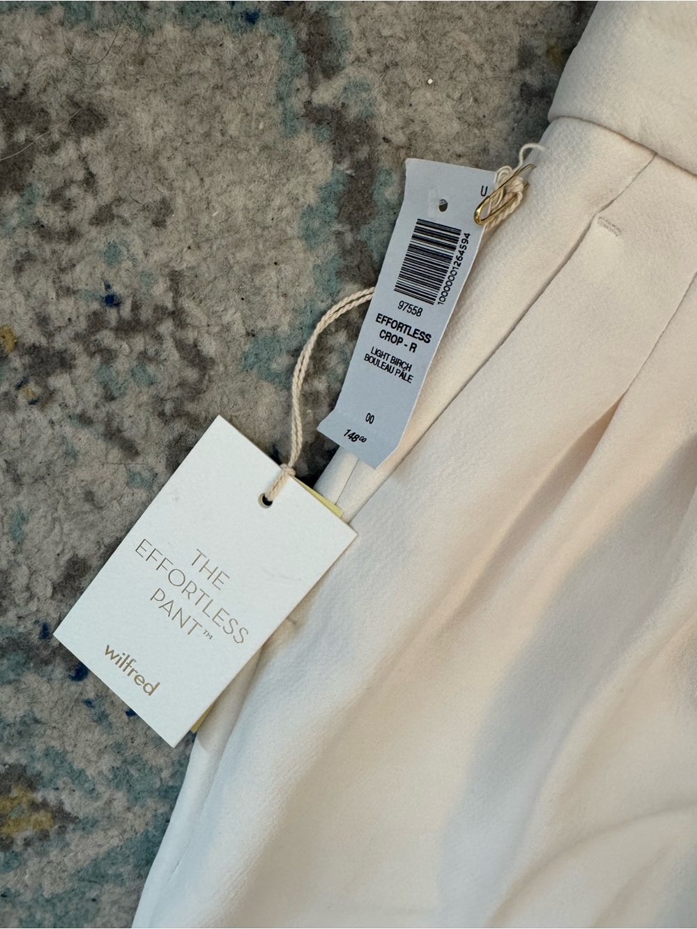 NWT Aritzia Wilfred effortless cropped pants in light birch - Picture 5 of 6
